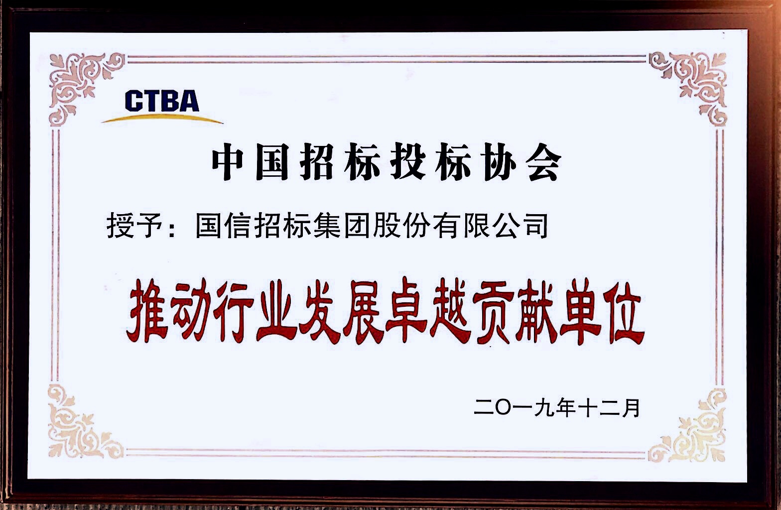 推動行業發展卓越貢獻單位2019 推動行業發展卓越貢獻單位2019
